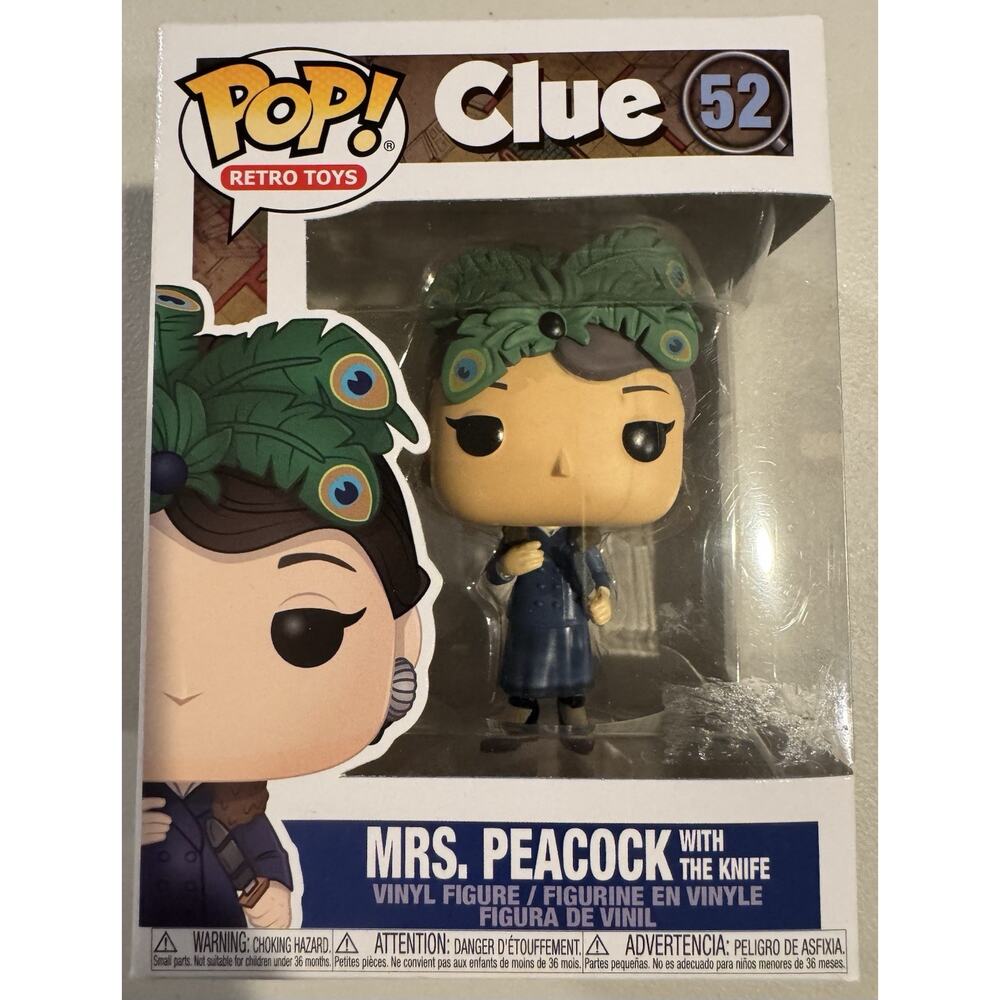 Funko Pop Retro Toys Mrs. Peacock with the Knife Clue #52